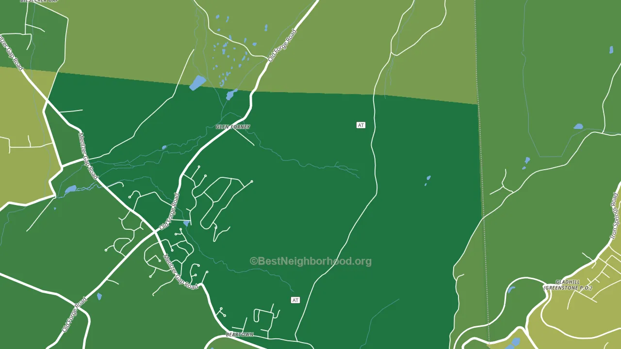 Glen Forney, PA block-group voter-turnout map