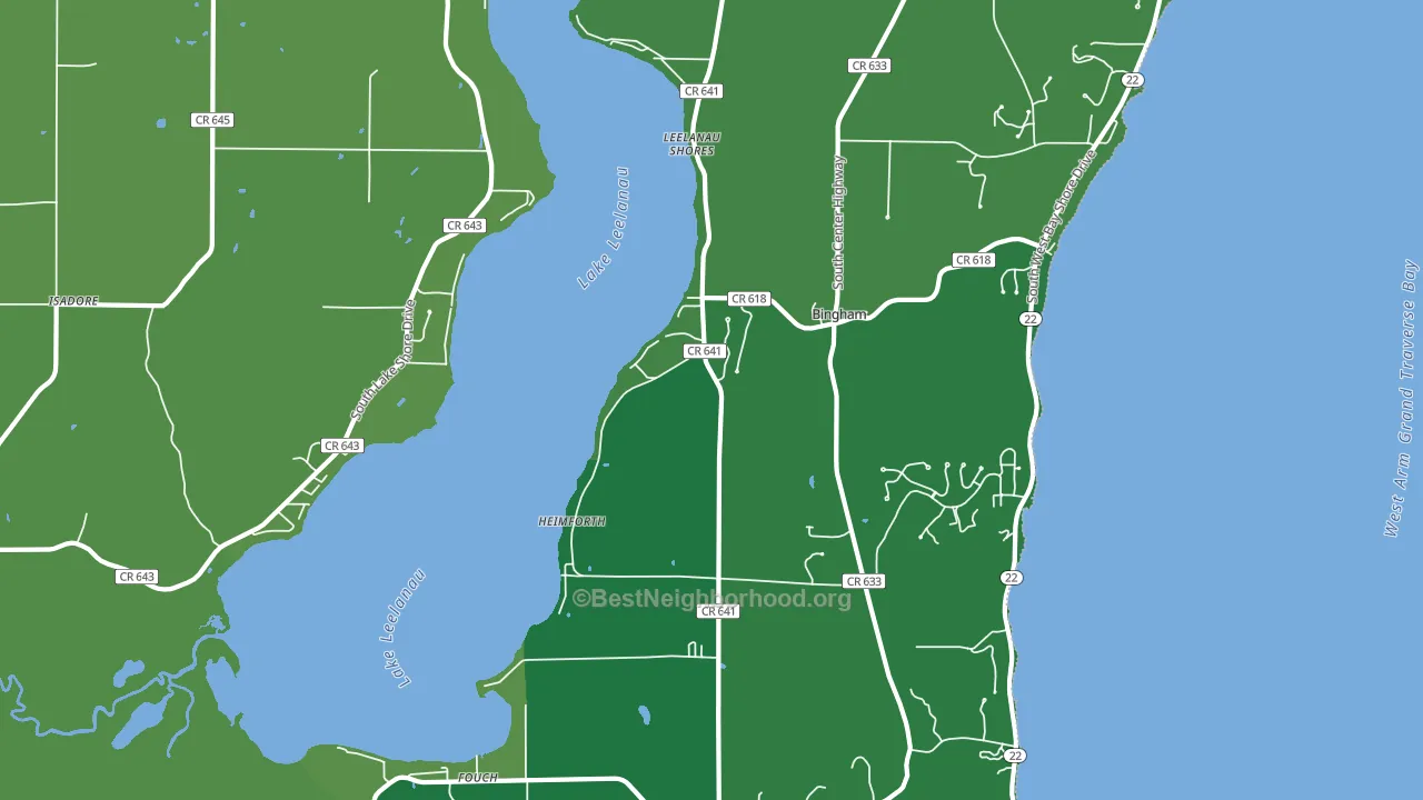 Glen Haven, MI block-group voter-turnout map