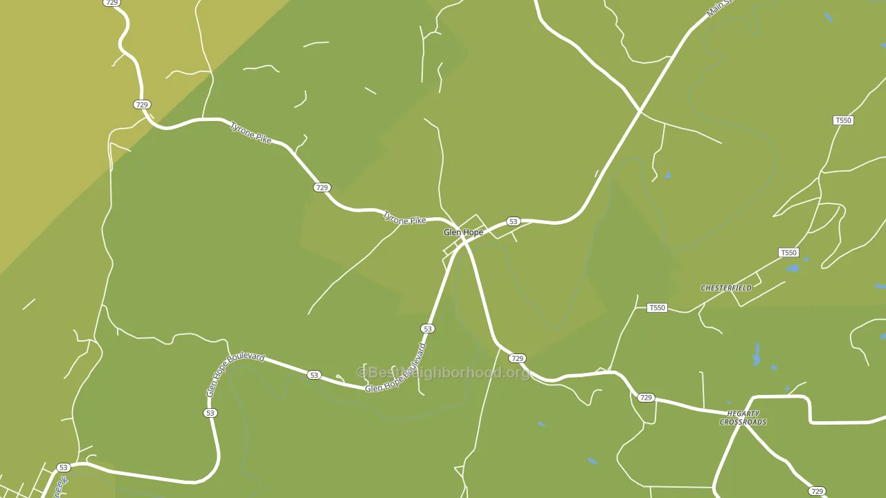 Glen Hope, PA block-group voter-turnout map