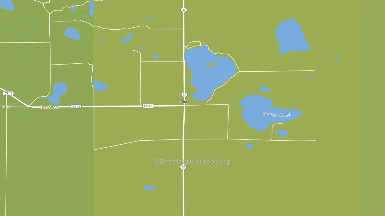 Glen, MN block-group voter-turnout map