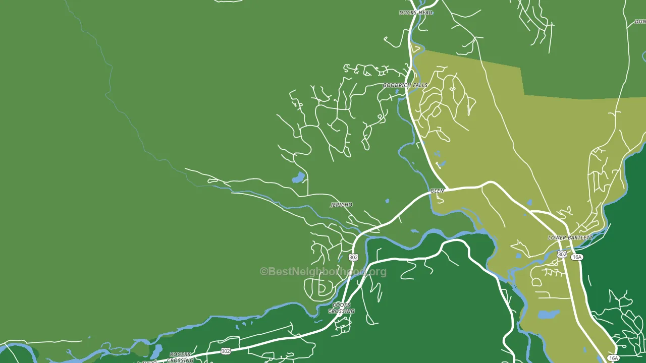 Glen, NH block-group voter-turnout map