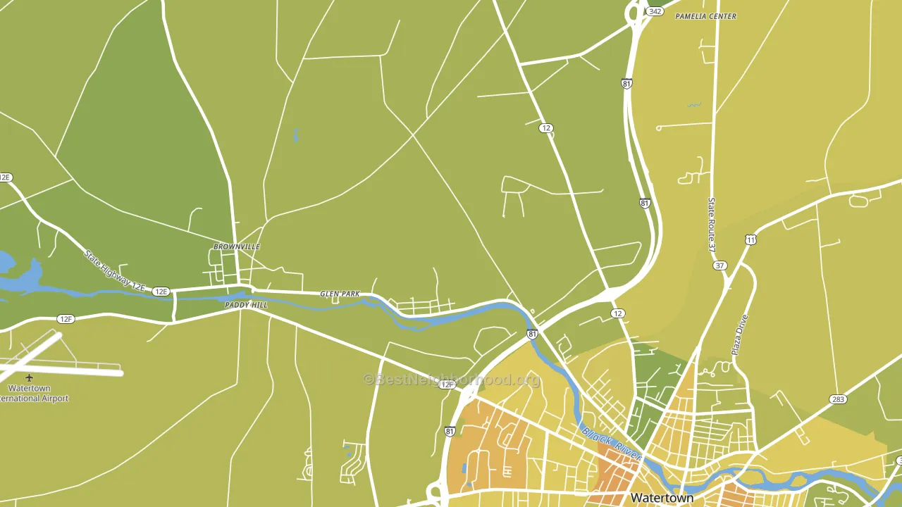 Glen Park, NY block-group voter-turnout map