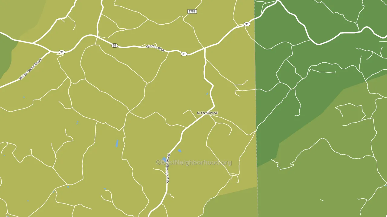 Glen Savage, PA block-group voter-turnout map