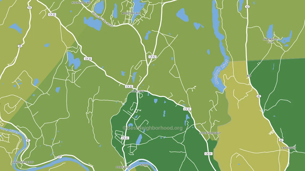 Glen Spey, NY block-group voter-turnout map