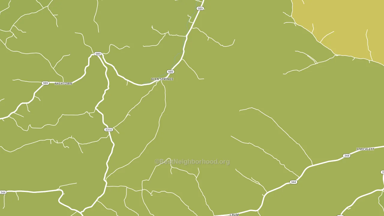 Glen Springs, KY block-group voter-turnout map