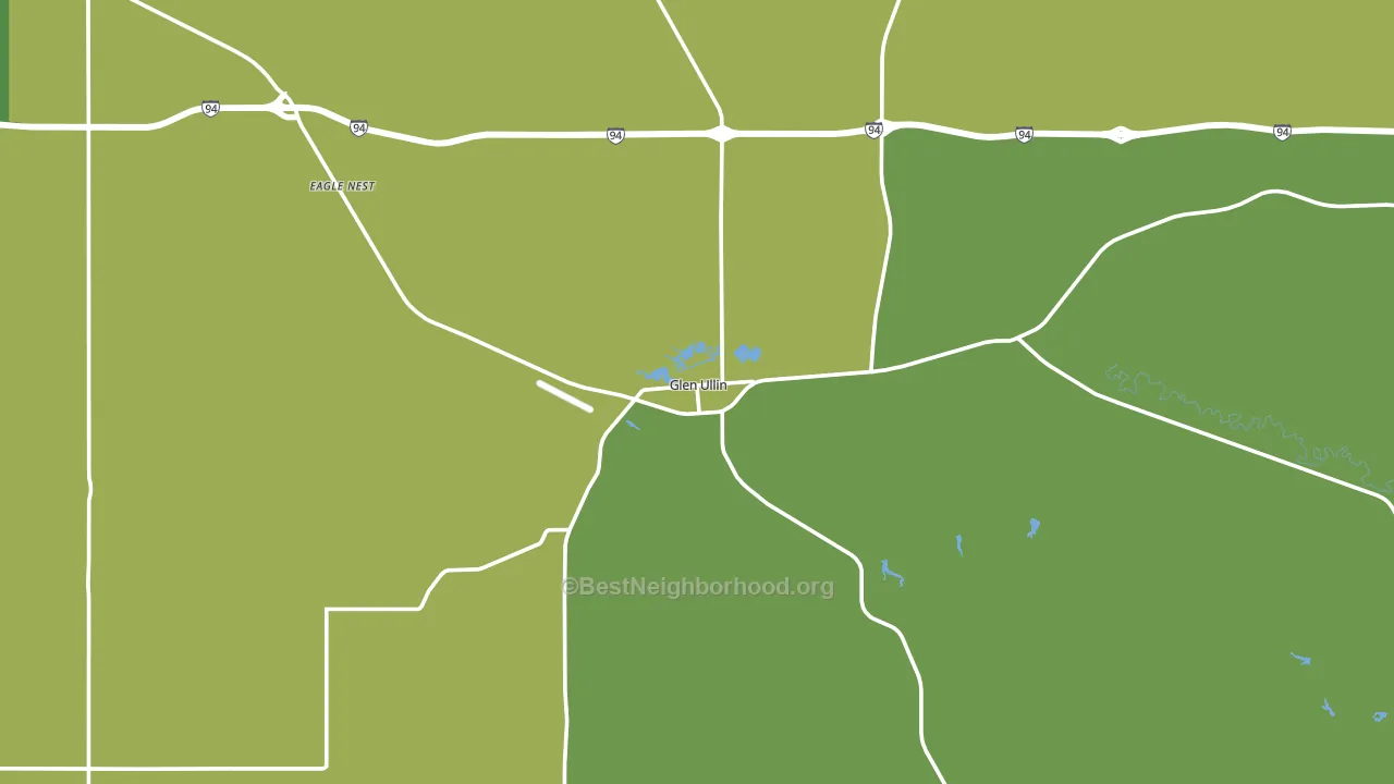 Glen Ullin, ND block-group voter-turnout map