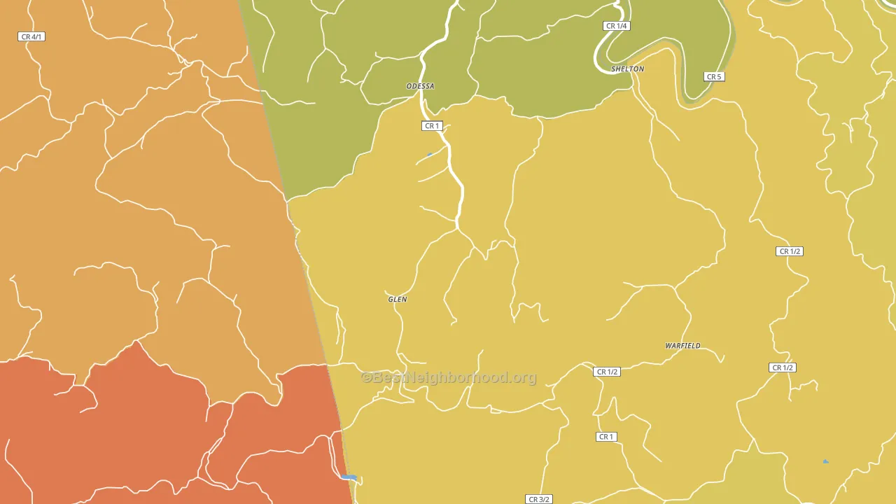 Glen, WV block-group voter-turnout map
