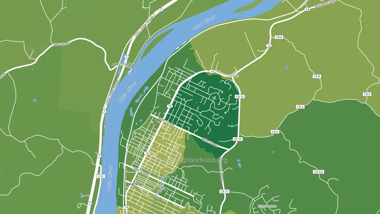 Glenbrook, Vienna, WV block-group voter-turnout map