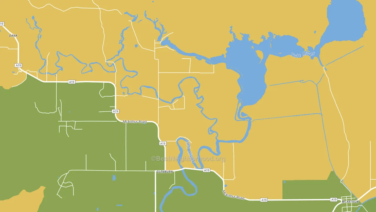 Glenburn, CA block-group voter-turnout map