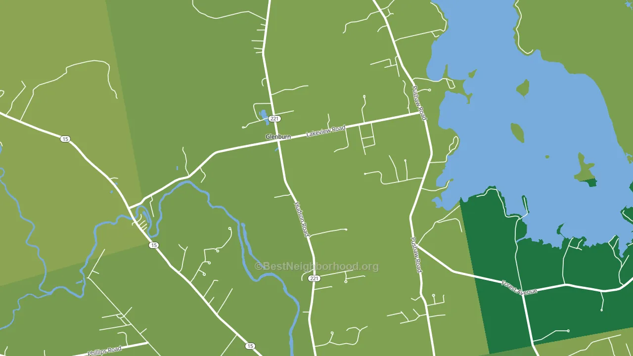 Glenburn Center, ME block-group voter-turnout map