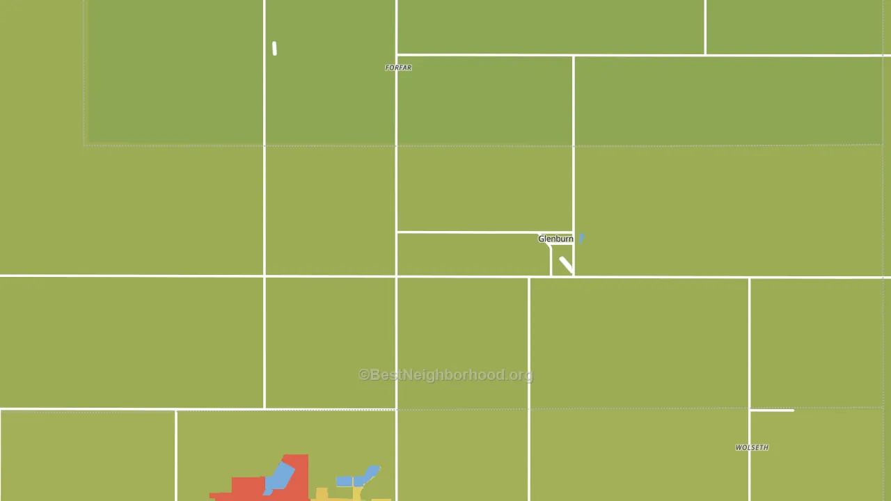 Glenburn, ND block-group voter-turnout map