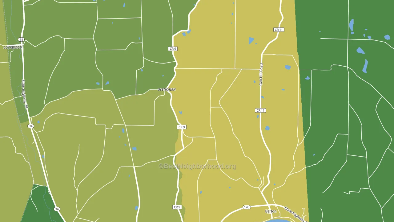 Glencairn, NY block-group voter-turnout map