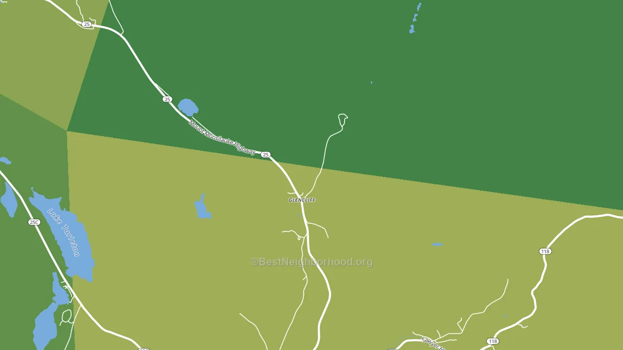 Glencliff, NH block-group voter-turnout map