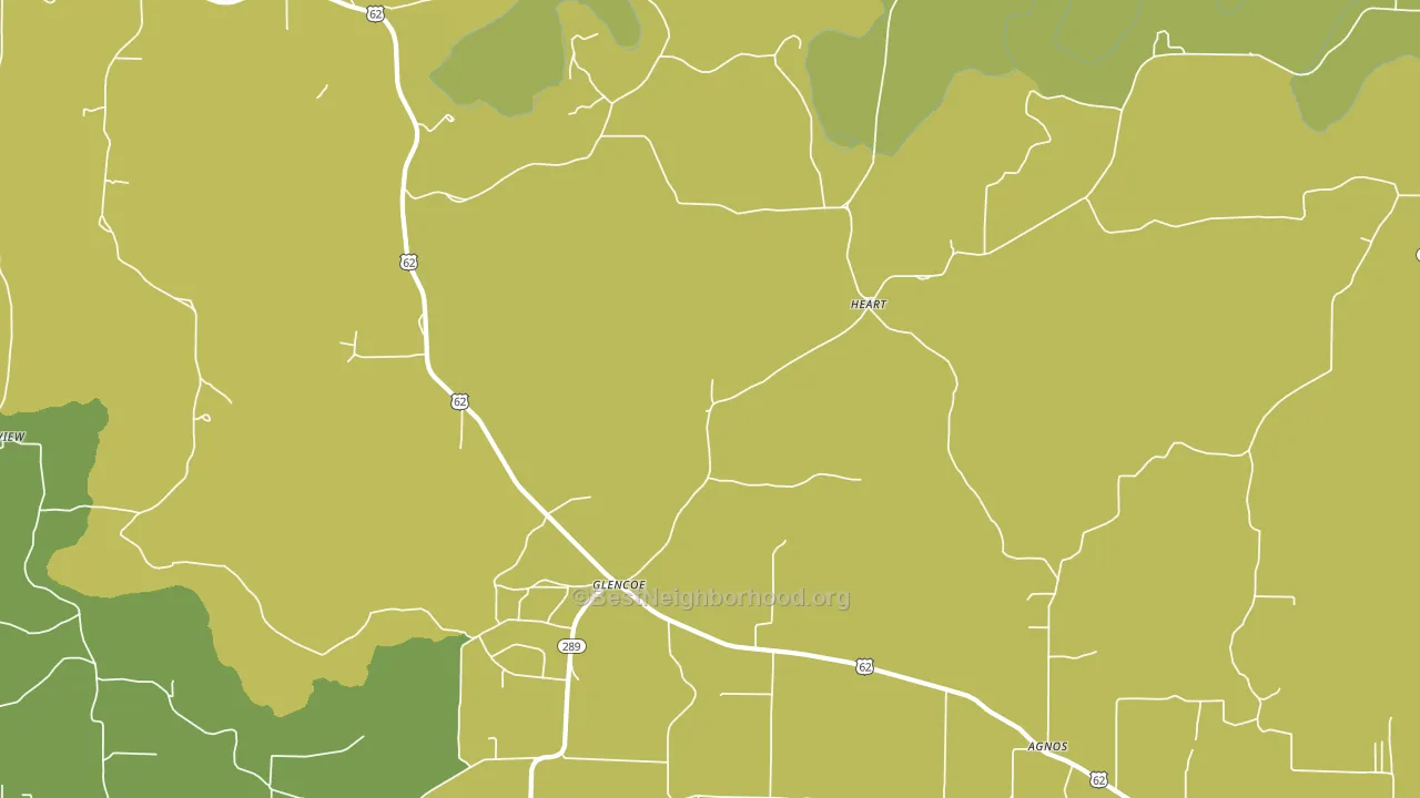 Glencoe, AR block-group voter-turnout map