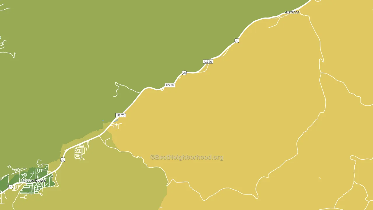 Glencoe, NM block-group voter-turnout map
