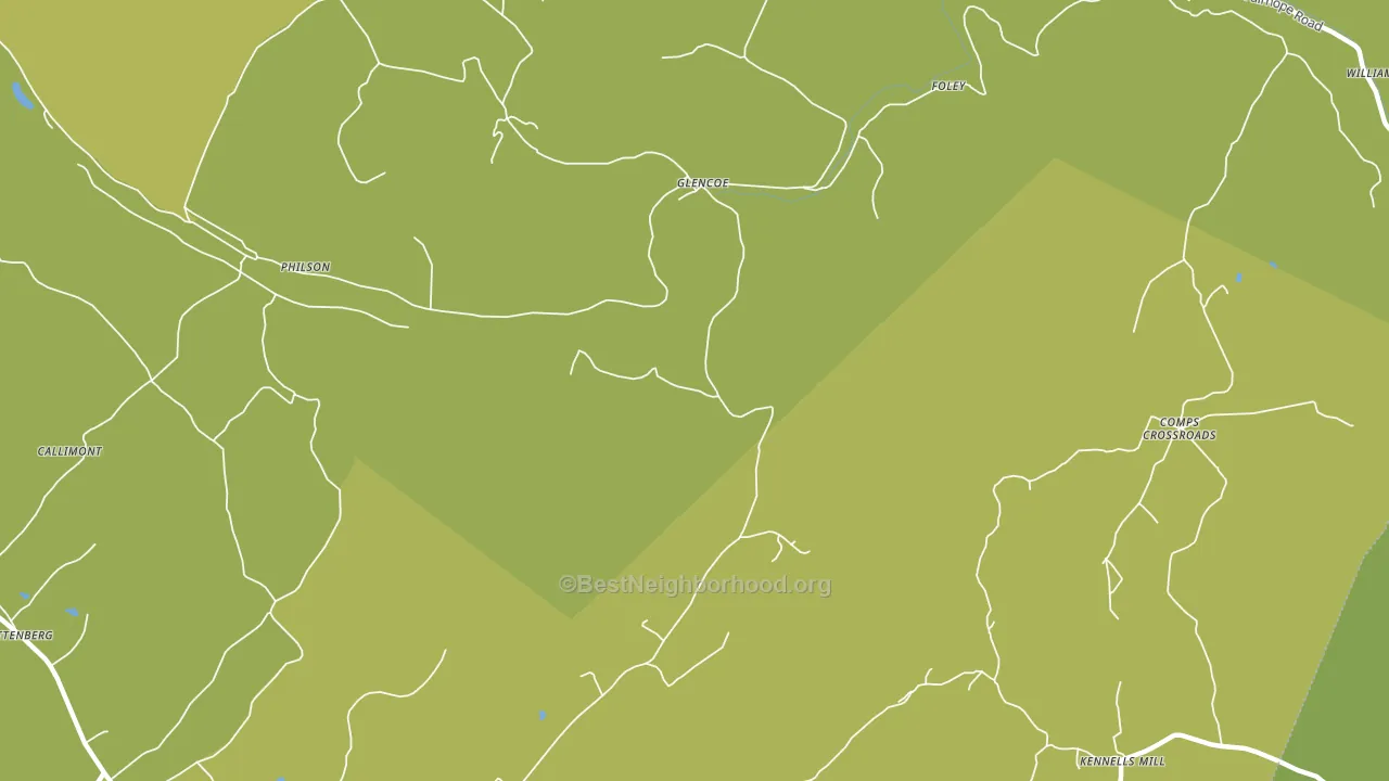 Glencoe, PA block-group voter-turnout map