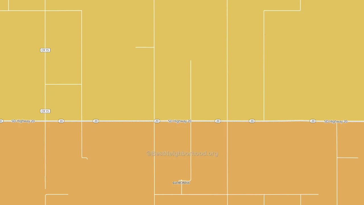 Glencross, SD block-group voter-turnout map