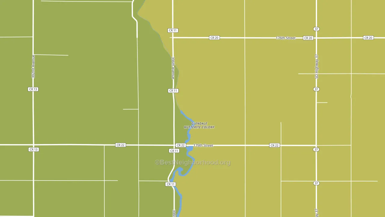 Glendale Colony, SD block-group voter-turnout map