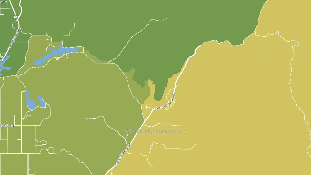 Glendale, ID block-group voter-turnout map