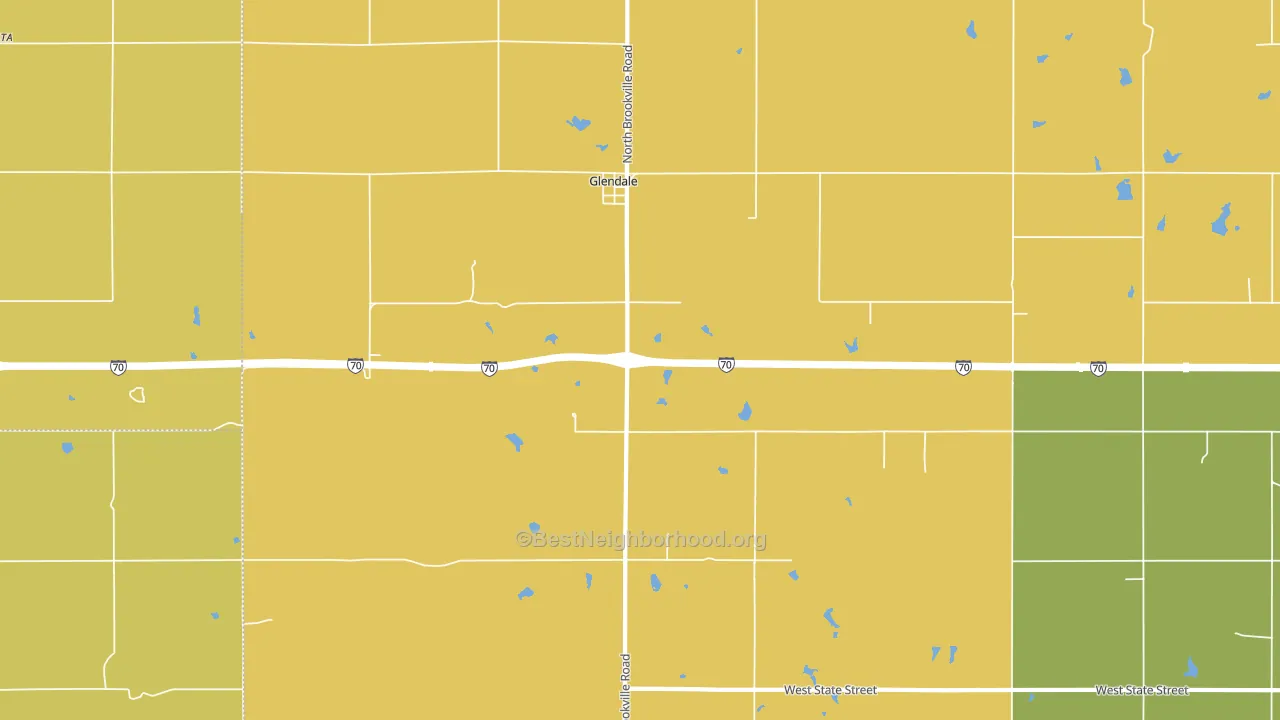 Glendale, KS block-group voter-turnout map