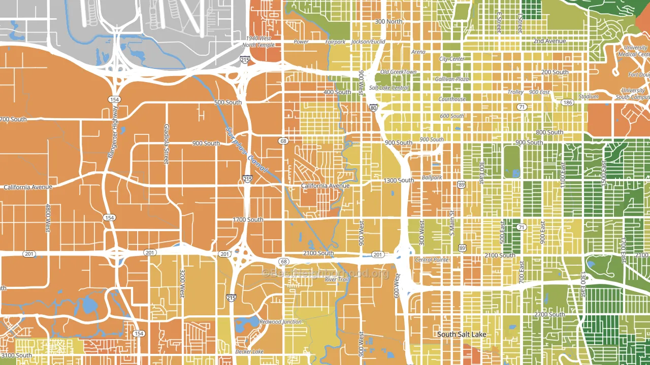 Glendale, Salt Lake City, UT block-group voter-turnout map
