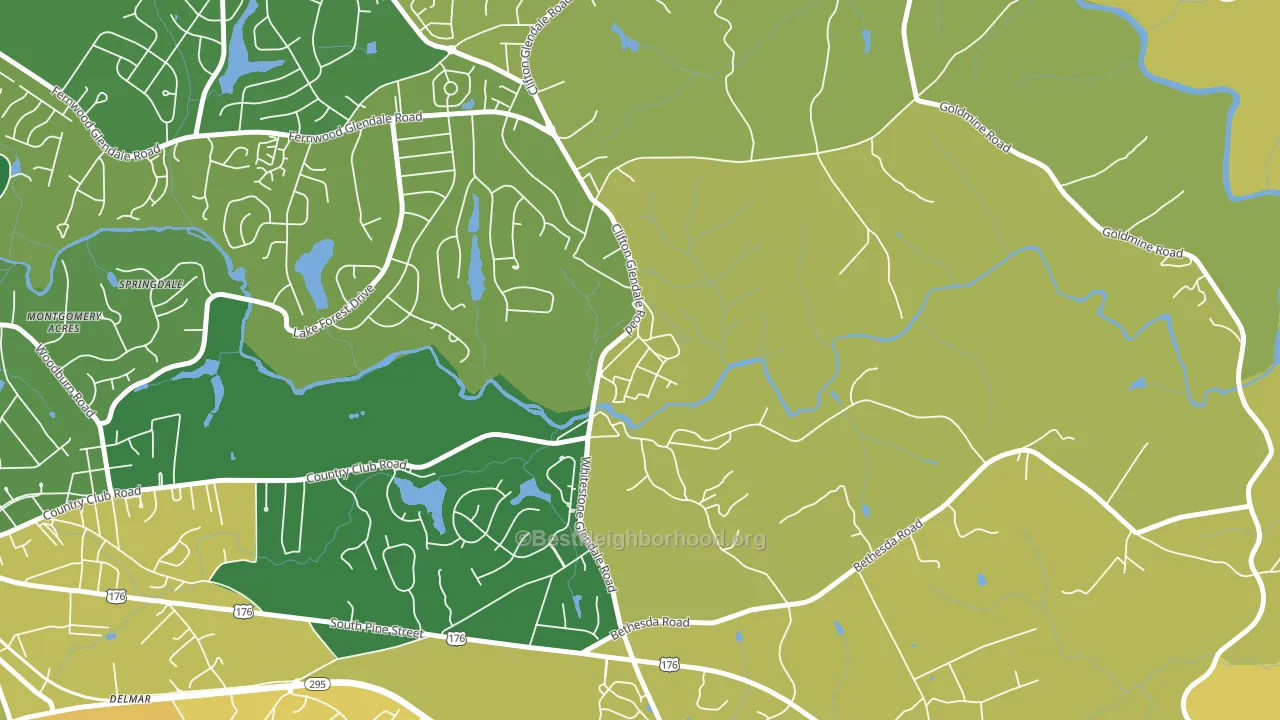 Glendale, SC block-group voter-turnout map