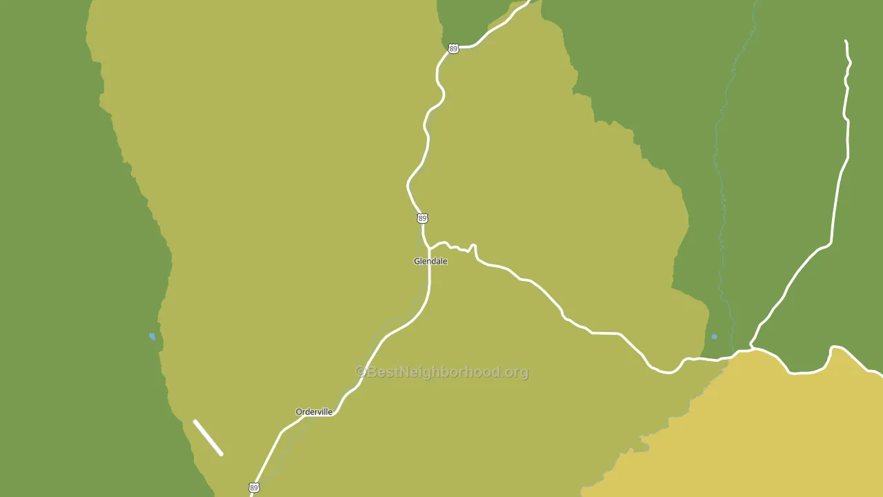 Glendale, UT block-group voter-turnout map