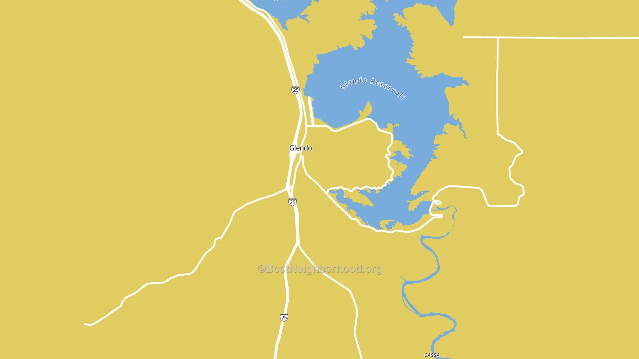 Glendo, WY block-group voter-turnout map