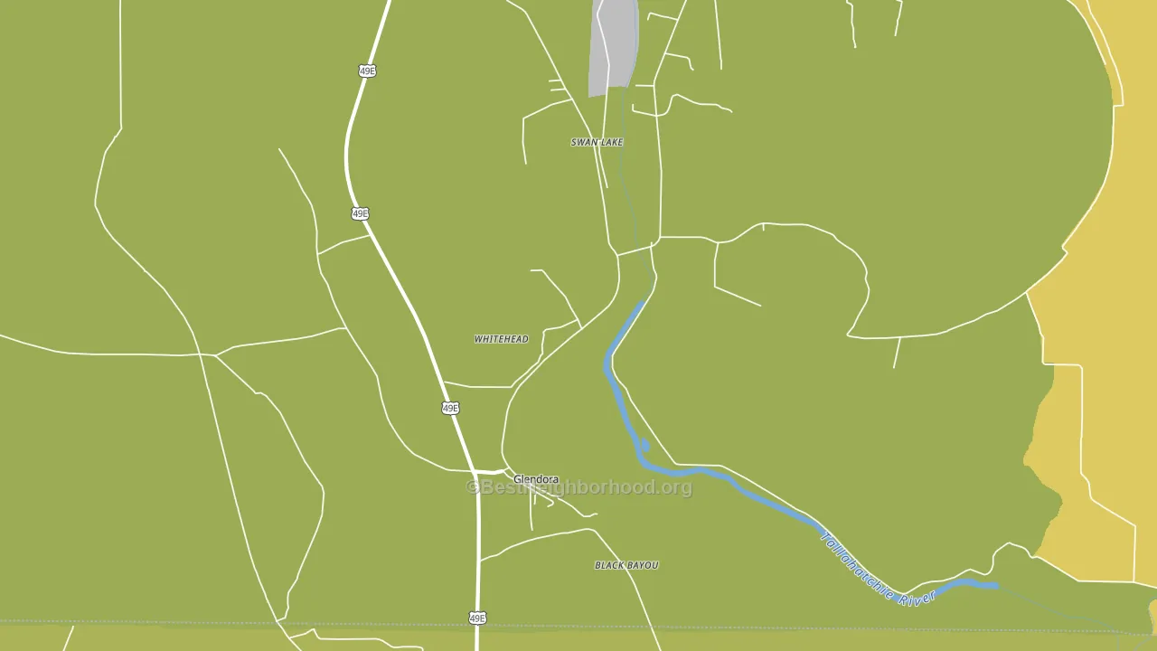 Glendora, MS block-group voter-turnout map