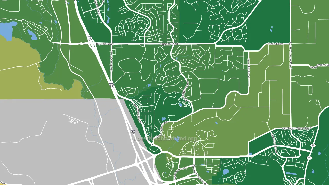 Gleneagle, CO block-group voter-turnout map