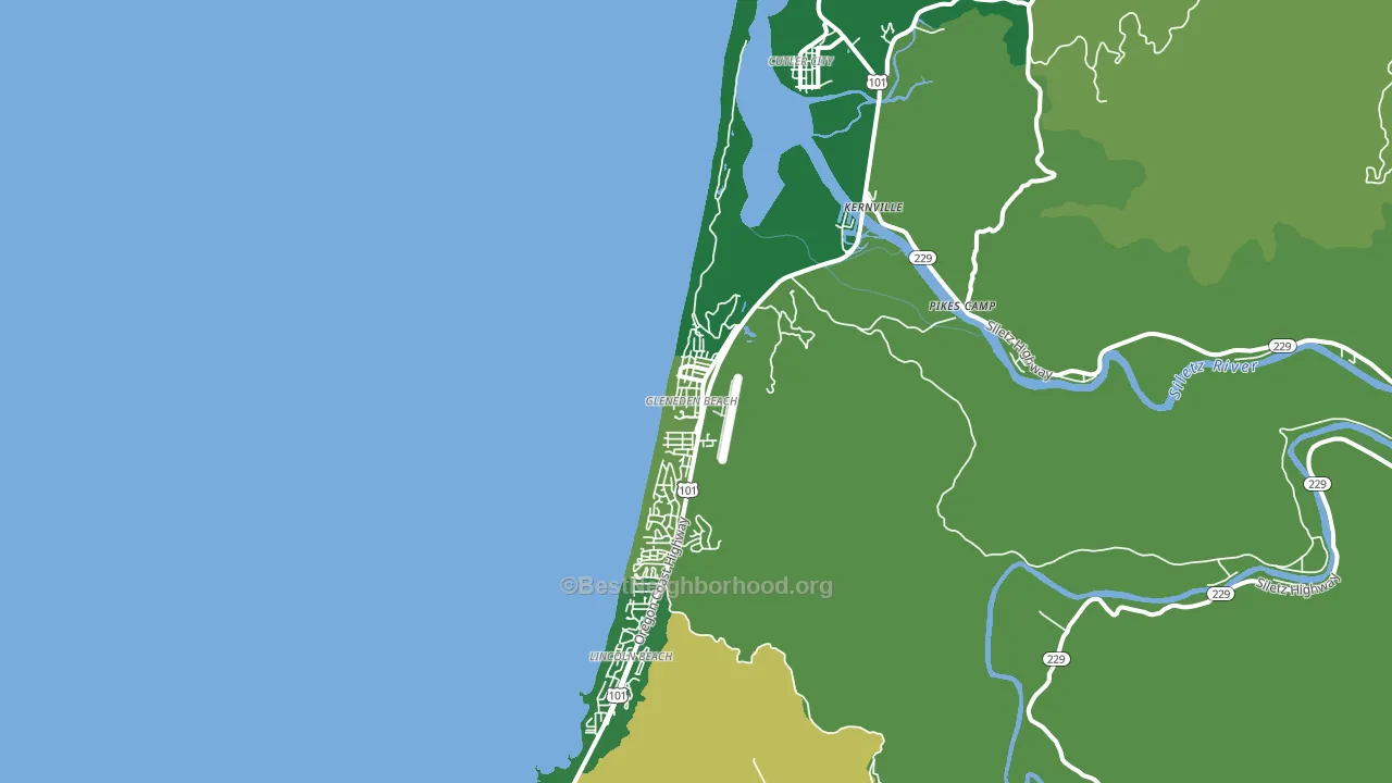 Gleneden Beach, OR block-group voter-turnout map