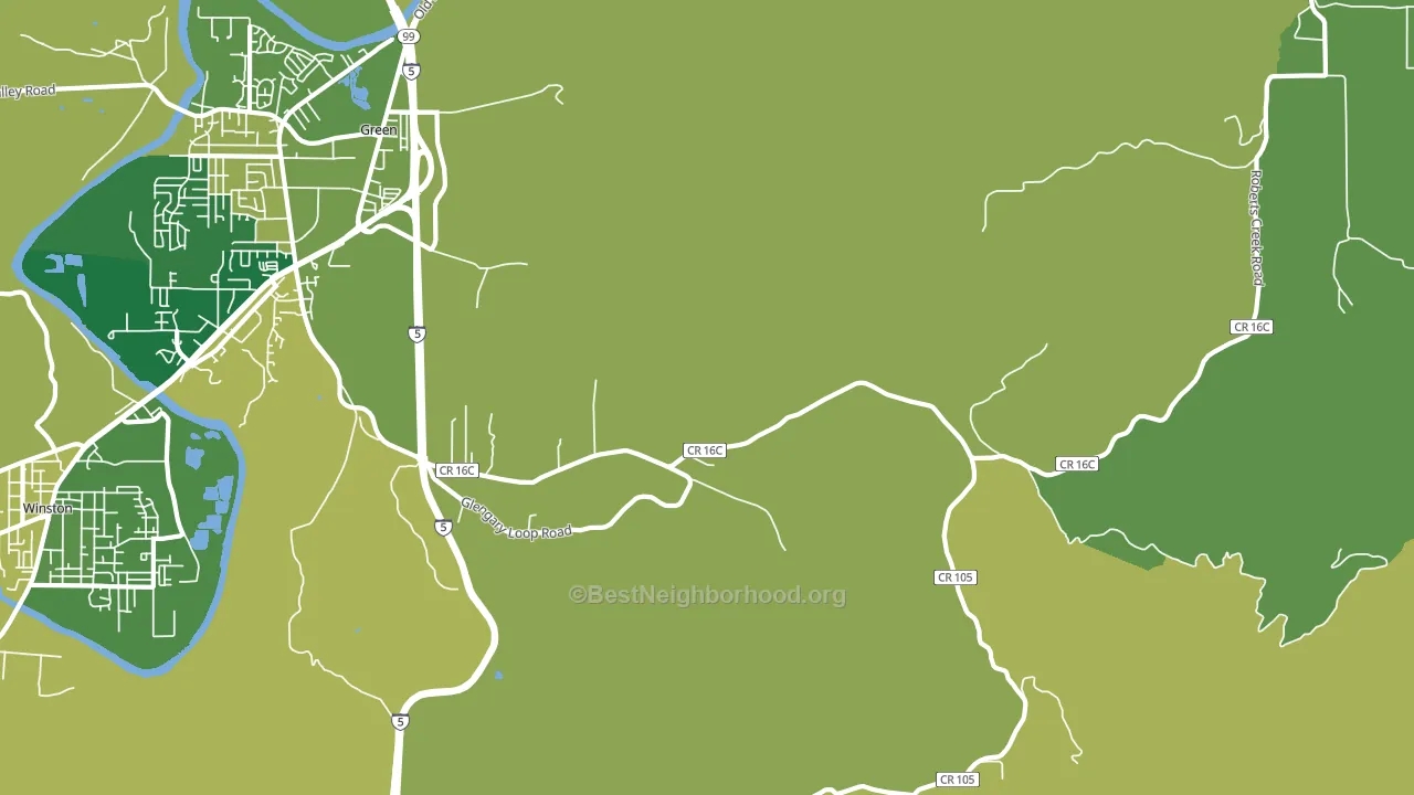 Glengary, OR block-group voter-turnout map