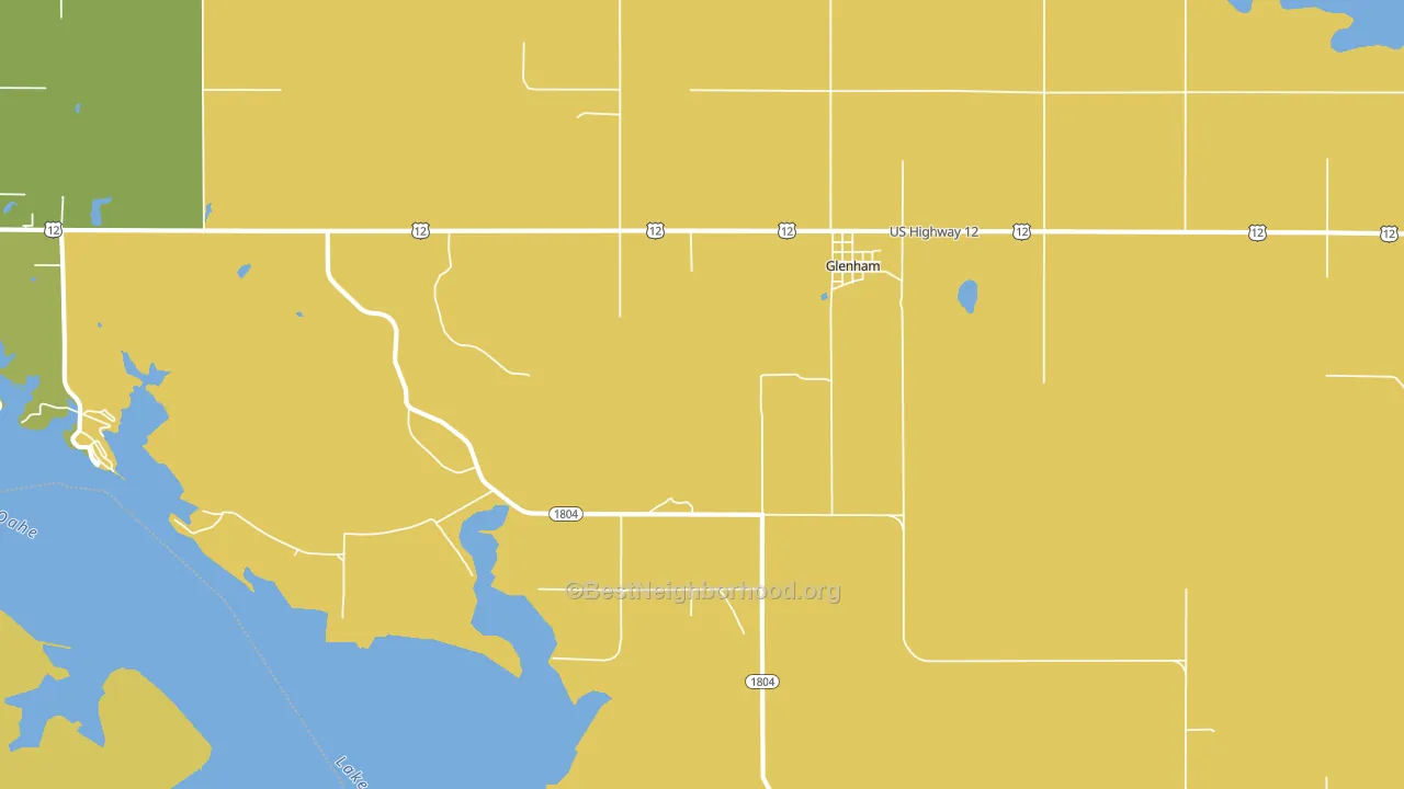 Glenham, SD block-group voter-turnout map