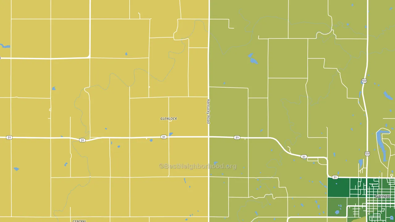 Glenlock, KS block-group voter-turnout map