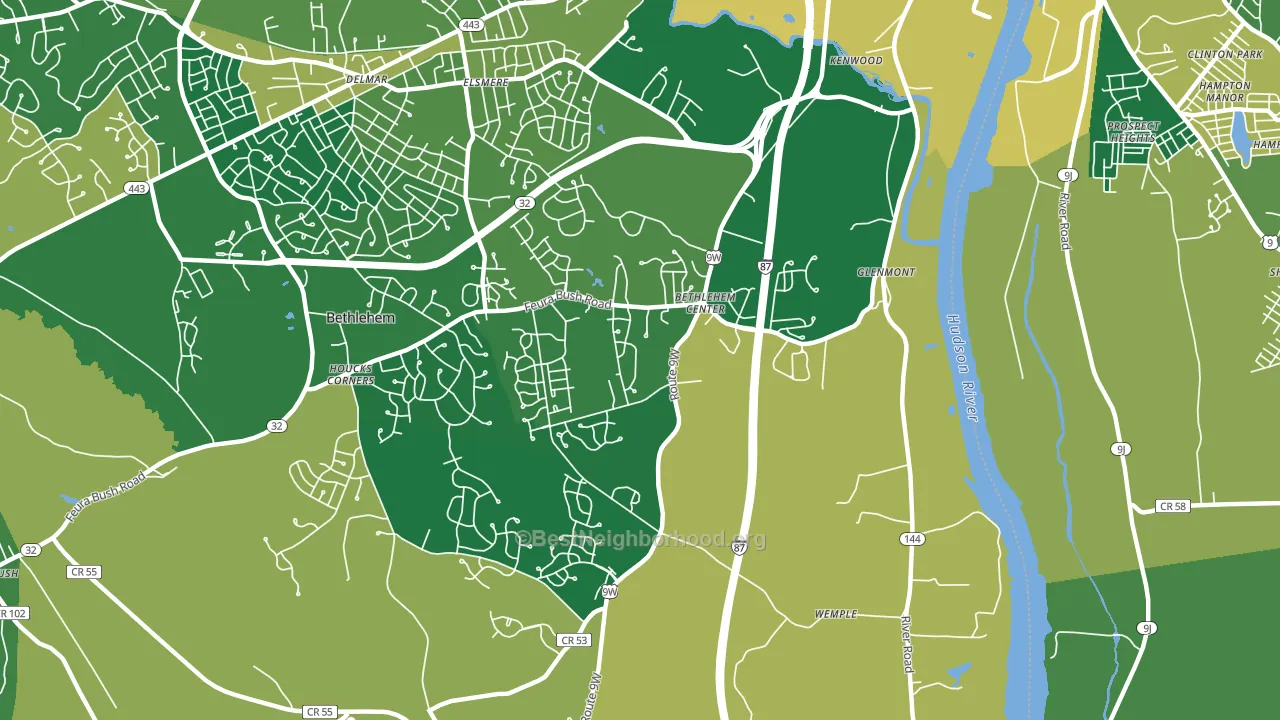 Glenmont, NY block-group voter-turnout map