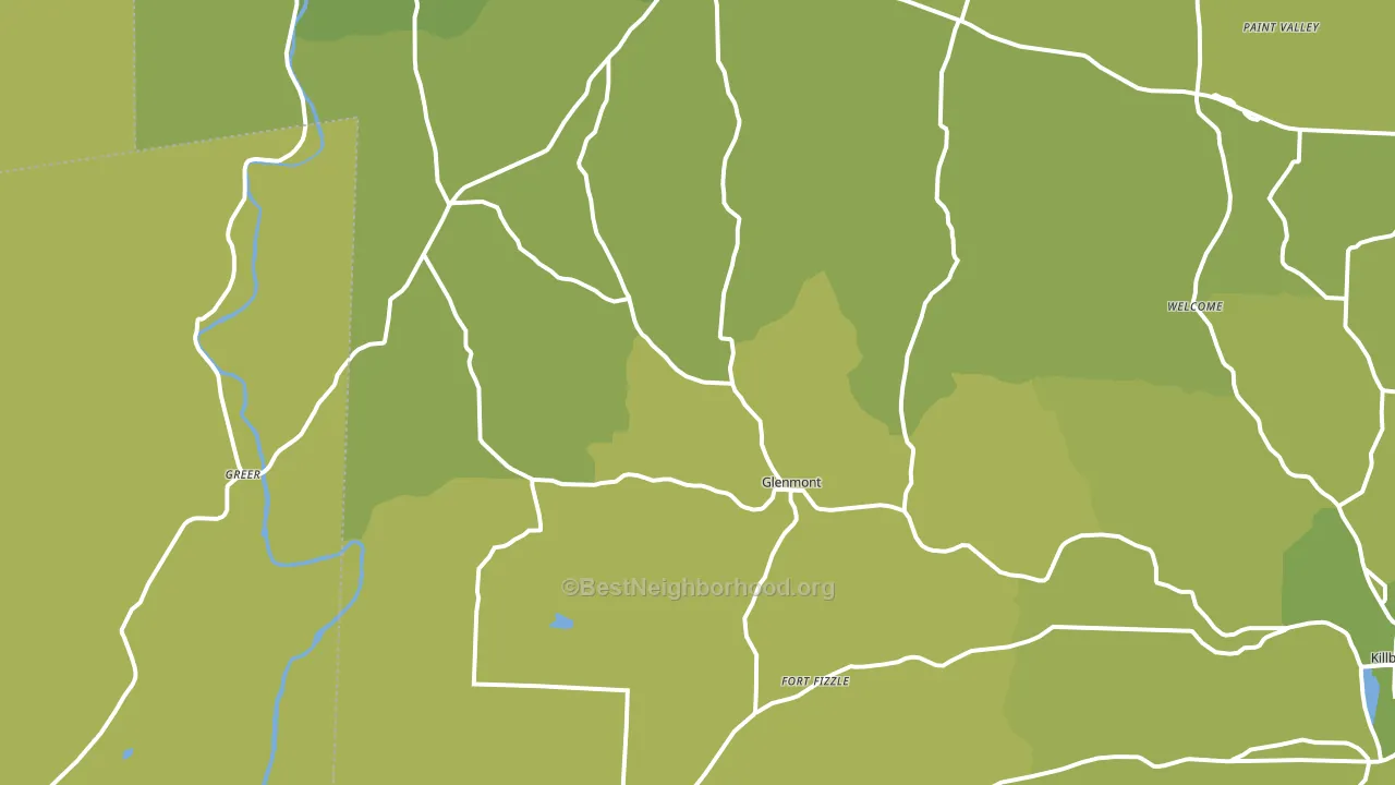 Glenmont, OH block-group voter-turnout map