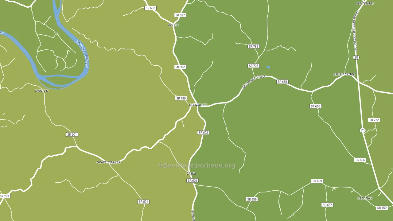 Glenmore, VA block-group voter-turnout map
