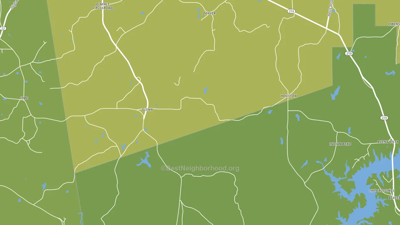 Glenn, GA block-group voter-turnout map