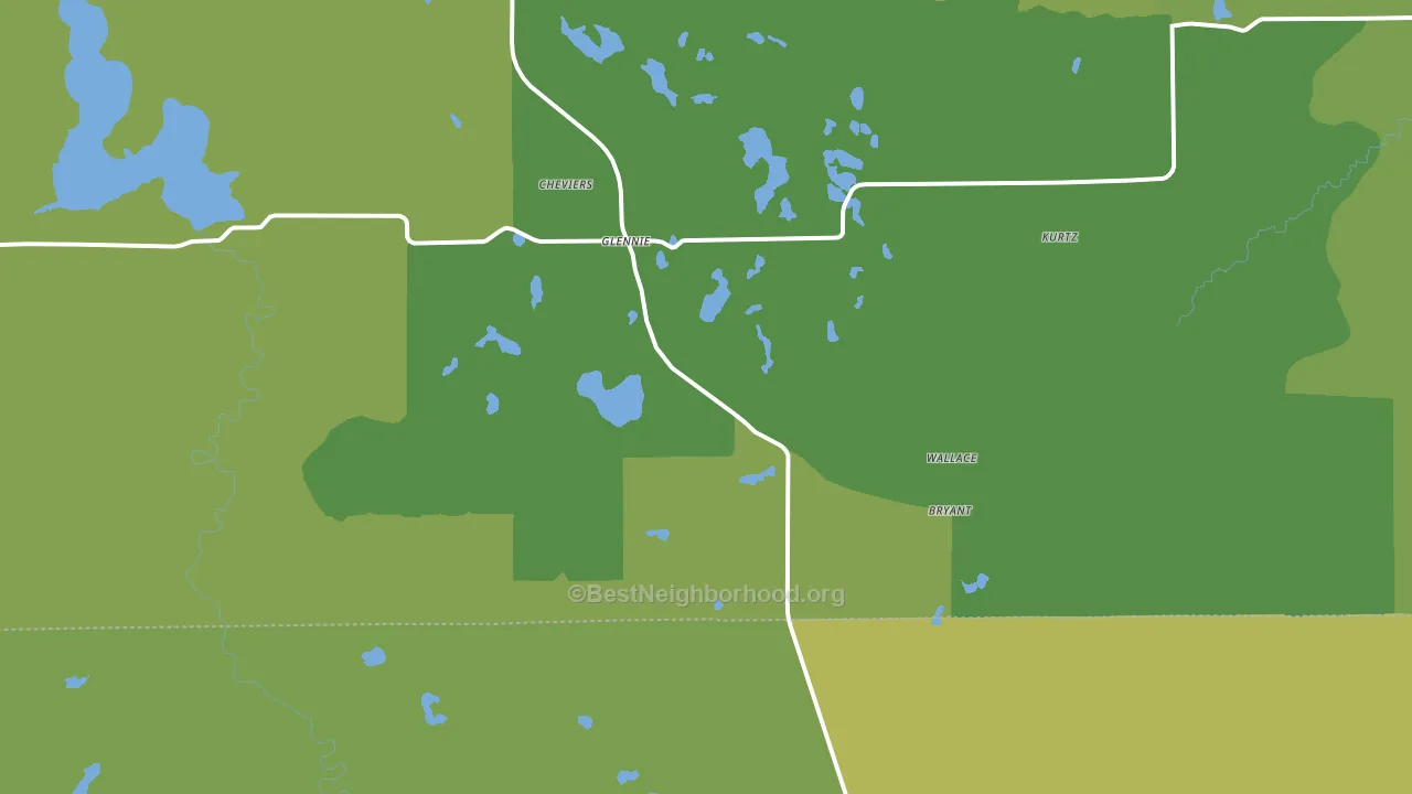 Glennie, MI block-group voter-turnout map