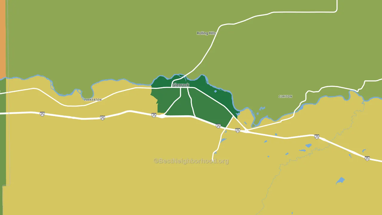 Glenrock, WY block-group voter-turnout map