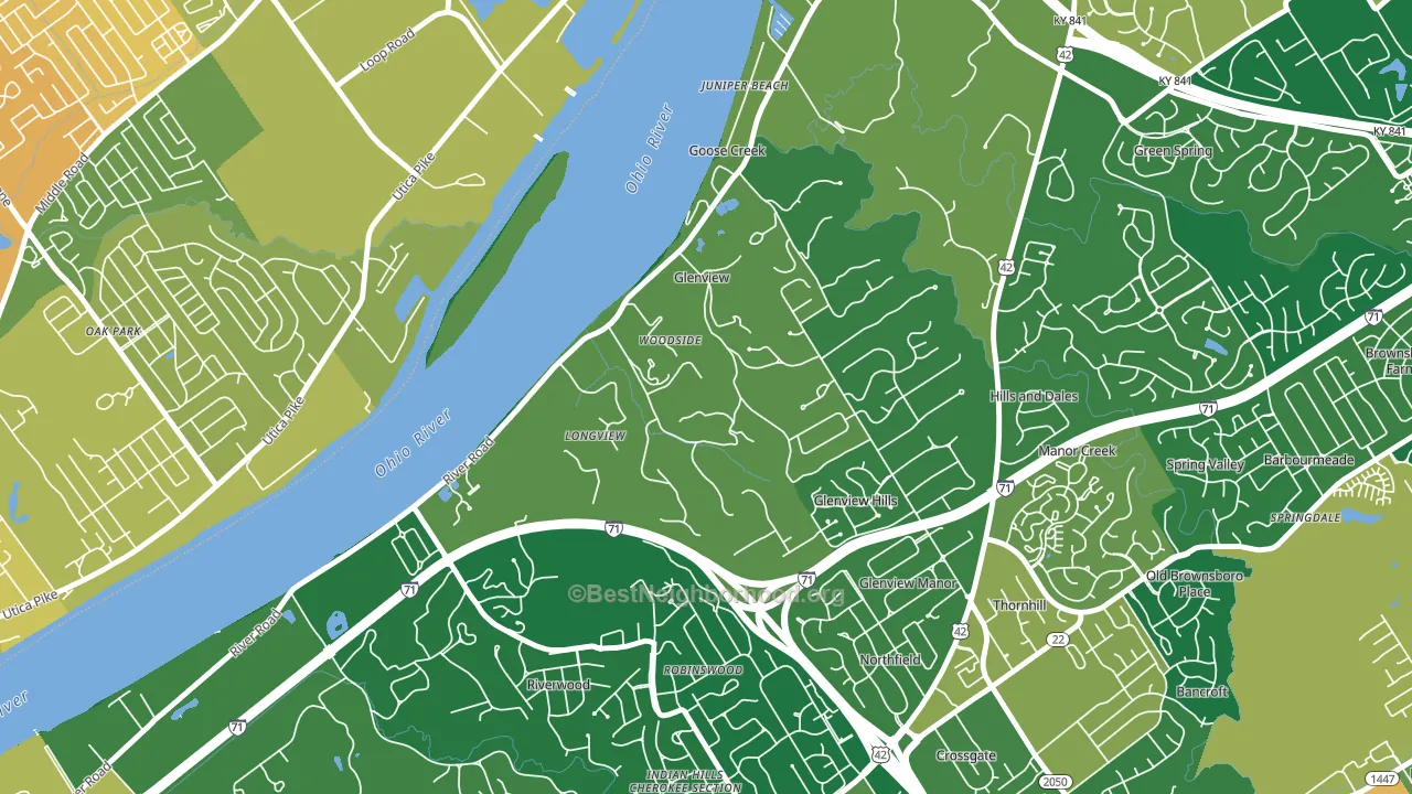 Glenview, KY block-group voter-turnout map