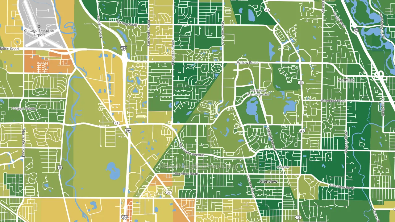Glenview Nas, IL block-group voter-turnout map