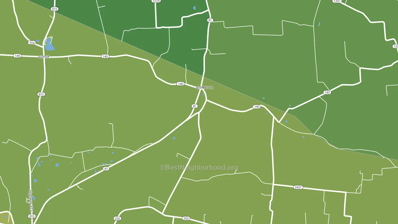 Glenville, KY block-group voter-turnout map