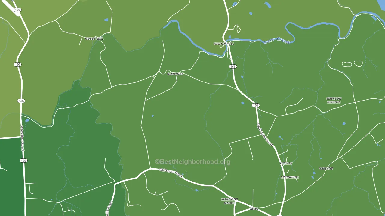 Glenville, MD block-group voter-turnout map