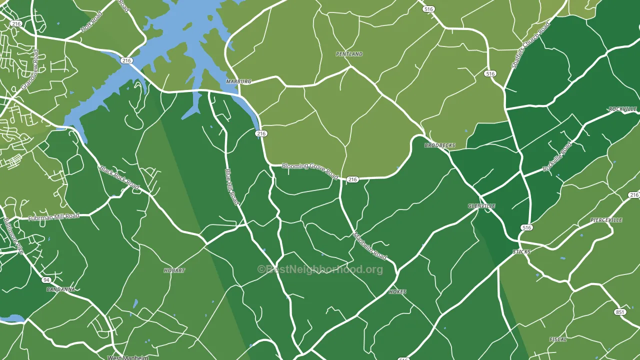 Glenville, PA block-group voter-turnout map