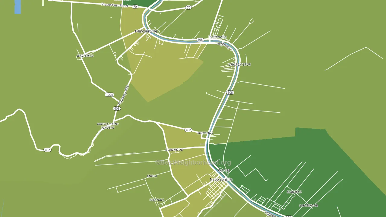 Glenwood, LA block-group voter-turnout map