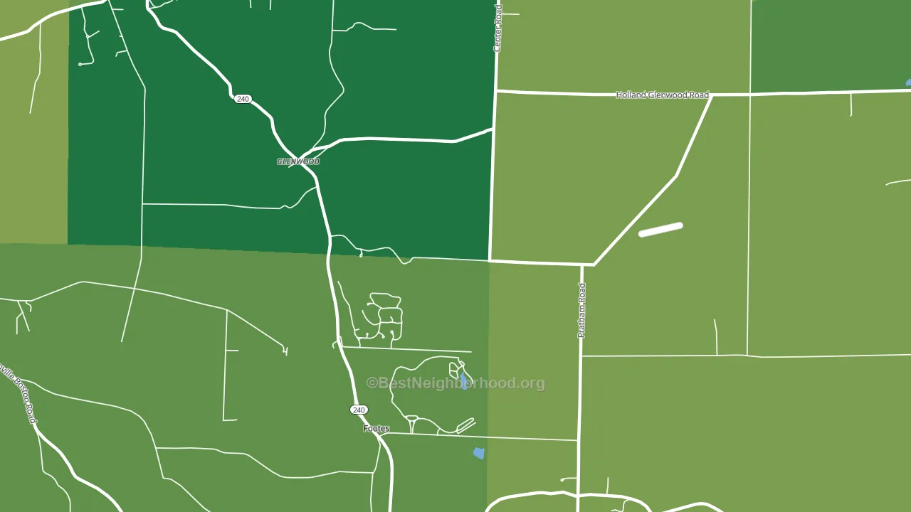 Glenwood, NY block-group voter-turnout map