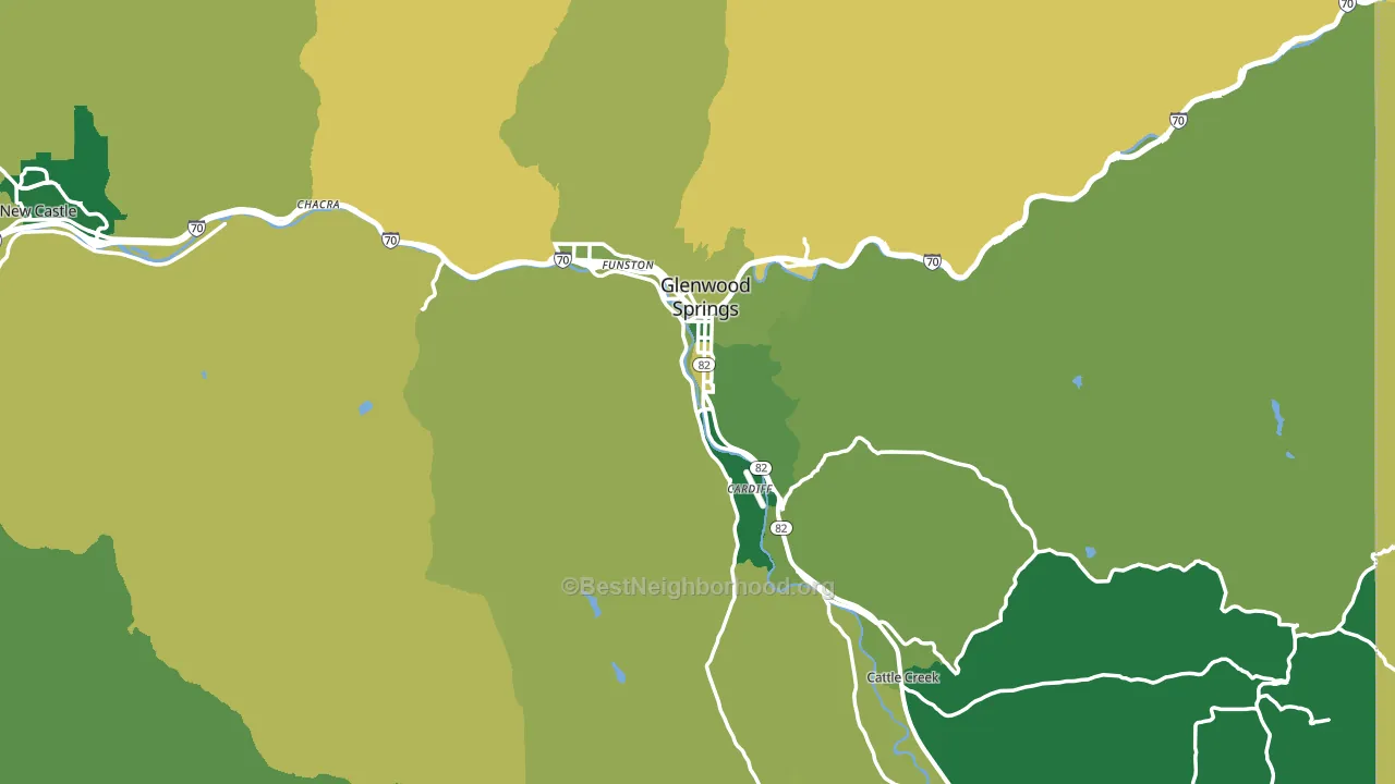 Glenwood Springs, CO block-group voter-turnout map