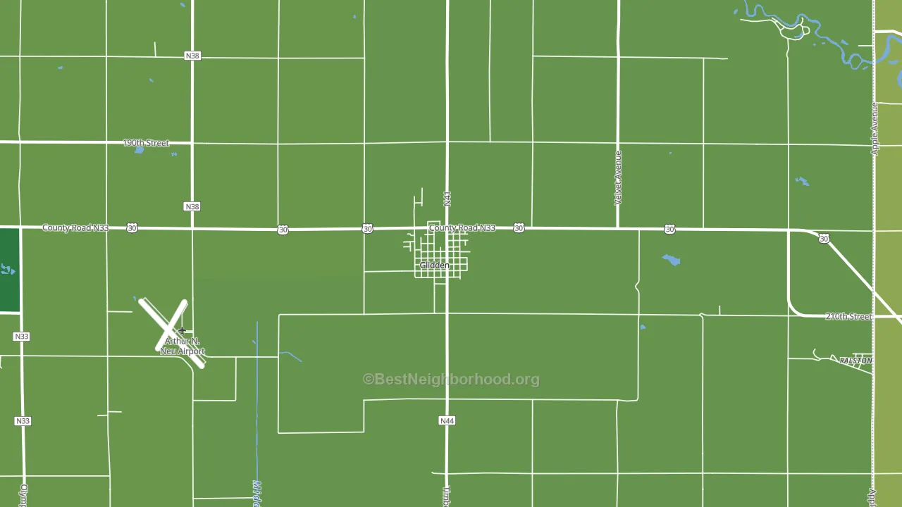 Glidden, IA block-group voter-turnout map