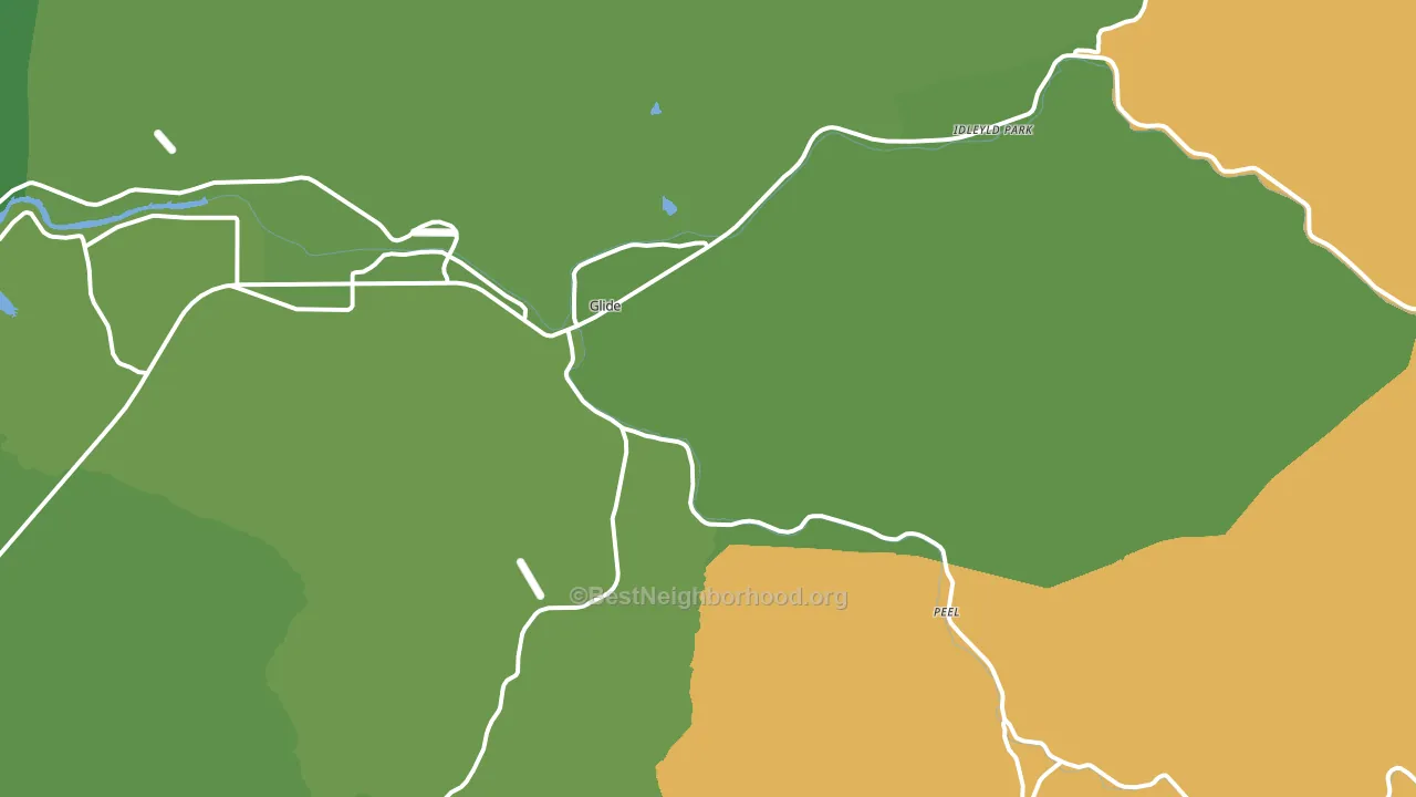 Glide, OR block-group voter-turnout map